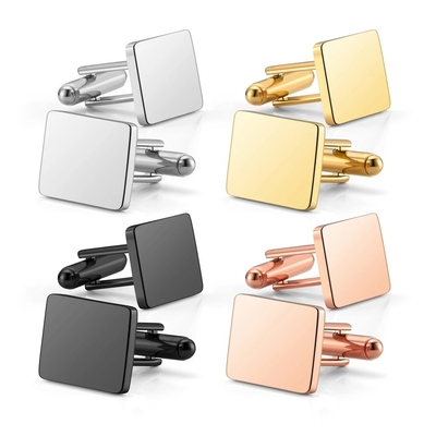 Jewelry Main Material Stainless steel 4 Colors Cufflinks for Wedding Business Jewelry