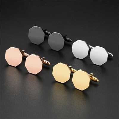 Jewelry Main Material Stainless steel 4 Colors Cufflinks for Wedding Business Jewelry