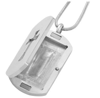 Cross Stainless Steel Locket Aromatherapy Essential Oil Perfume Diffuser Necklace Item