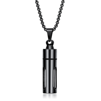 Perfume Bottle Stainless Steel Aromatherapy Diffuser Necklace for Fashion Enthusiasts