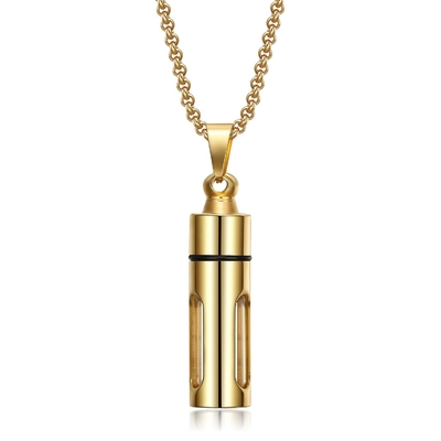 Perfume Bottle Stainless Steel Aromatherapy Diffuser Necklace for Fashion Enthusiasts