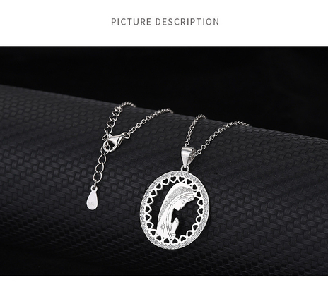 Simple Style 925 Sterling Silver Virgin Mary Prayer Necklace for European and American