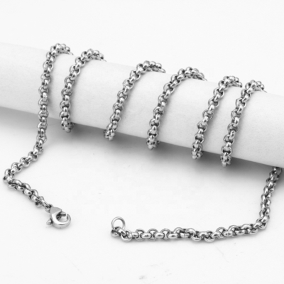 Stainless Steel Pearl Chain Necklace 2.0mm Wide 16"/18"/20"/22"/24"/26"30" Picture