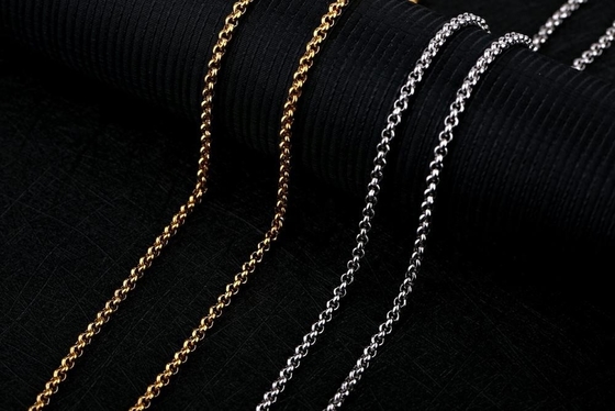 Stainless Steel Pearl Chain Necklace 2.0mm Wide 16"/18"/20"/22"/24"/26"30" Picture