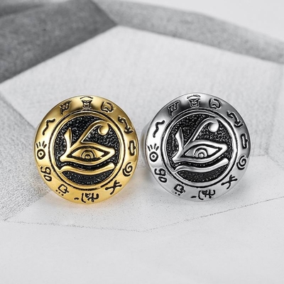 Fashionable Stainless Steel Ring for Men Europe and USA Horus's Eyes Fashion Accessory