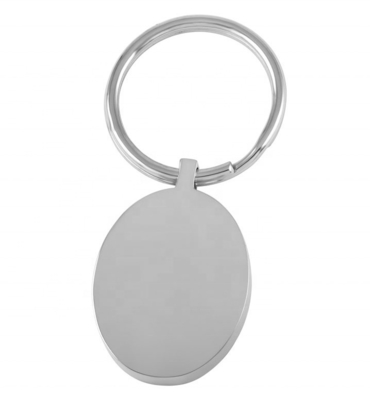 DIY Engraving Stainless Steel Key Chain Blank Rectangle/Square/Round/Oval/Heart Shape