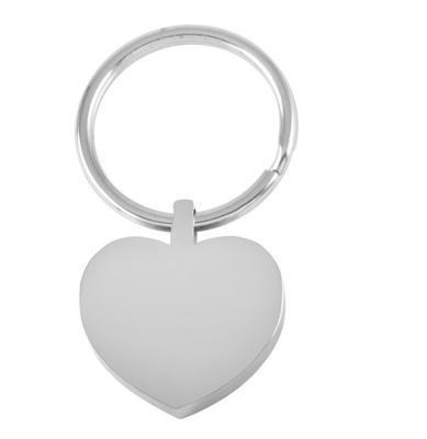 DIY Engraving Stainless Steel Key Chain Blank Rectangle/Square/Round/Oval/Heart Shape