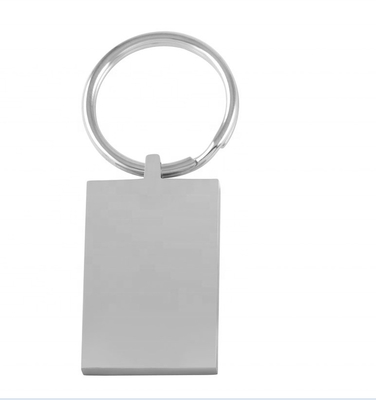 DIY Engraving Stainless Steel Key Chain Blank Rectangle/Square/Round/Oval/Heart Shape