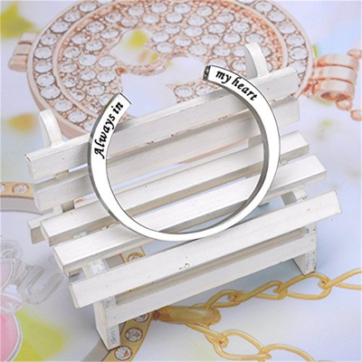 Sample Making Cremation Urn Bracelet Engraved Letter Stainless Steel Waterproof Bracelet