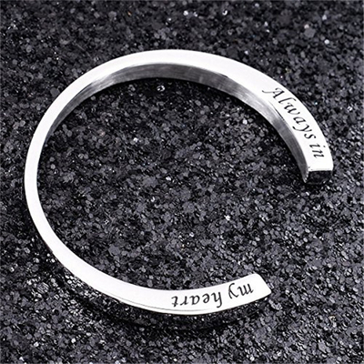 Sample Making Cremation Urn Bracelet Engraved Letter Stainless Steel Waterproof Bracelet