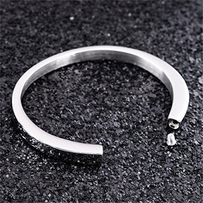 Sample Making Cremation Urn Bracelet Engraved Letter Stainless Steel Waterproof Bracelet