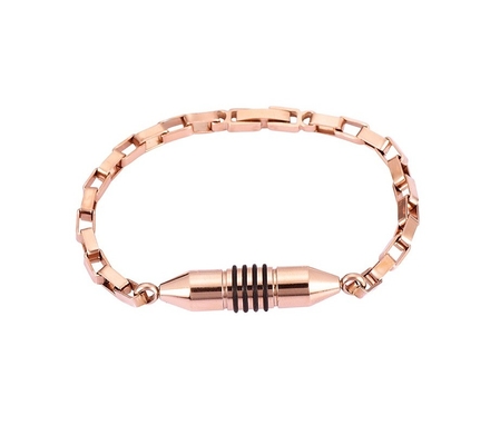 18K Gold Plated Stainless Steel Cremation Bracelet for Men and Women's Memorial Jewelry