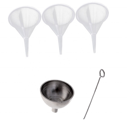 CNC Inlay Technology Silver Plated Mini Metal Plastic Funnel Kit for Filling Cremation Jewelry Urns Ashes