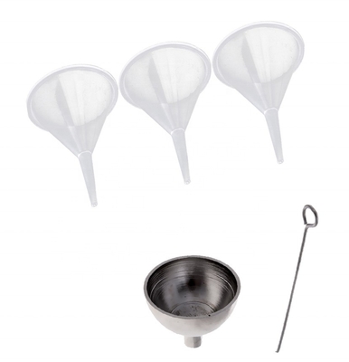 CNC Inlay Technology Silver Plated Mini Metal Plastic Funnel Kit for Filling Cremation Jewelry Urns Ashes