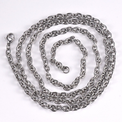 Choice Width 1.5mm-6mm Stainless Steel Cross O Chain Necklace for Women Men DIY Jewelry Thin Bracelet Necklace
