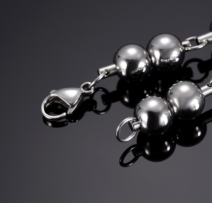 Stainless Steel Bead Chain Bracelet with Paw Print Charm Cremation Jewelry Bangles