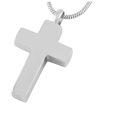 Memory Heart In My Cross Cremation Pendant Engravable Memorial Ash Keepsake Necklace