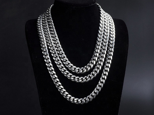 Jewelry Type Pendants or Charms 12mm Rap Personality Hip Hop Cuba Chain Stainless Steel 316L Chains