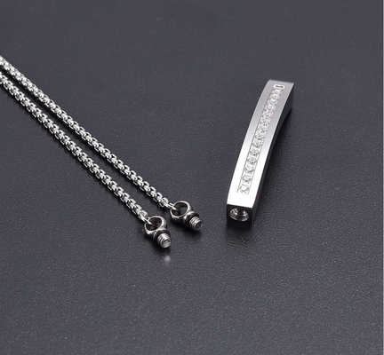 Silver/Gold/Rose Gold Black Memorial Bangle With Clear Stone Cremation Bracelet For Ashes