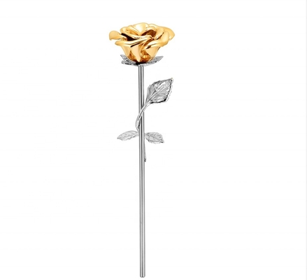Long-Stem Blue Rose Flower Keepsake Urns Heart Cut Diamond Shape Memorials for Ashes