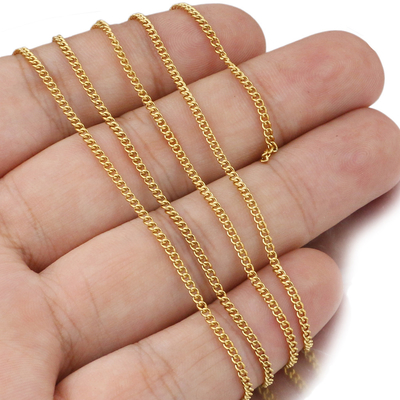 Customizable Stainless Steel Curb Chains for DIY Bracelet Necklace Decoration