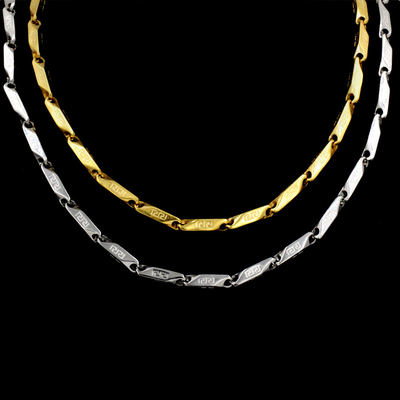 Stainless Steel 4mm Width 55cm Thick Long Necklace Men Kpop Basic Accessory Music Club
