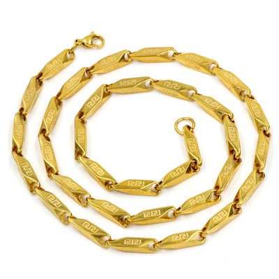 Stainless Steel 4mm Width 55cm Thick Long Necklace Men Kpop Basic Accessory Music Club