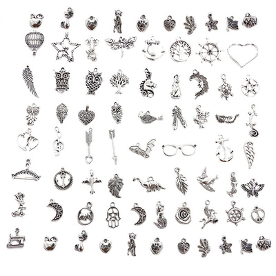 Unisex Vintage Alloy Necklace Earrings Handmade DIY Mobile Phone Case Pendant Material