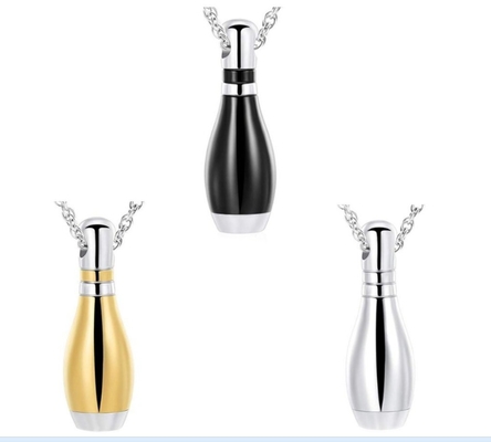 Advantage 8 Years Experience Stainless Steel Bowling Pin Cremation Urn Locket Pendant