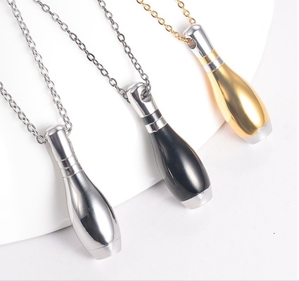 Advantage 8 Years Experience Stainless Steel Bowling Pin Cremation Urn Locket Pendant