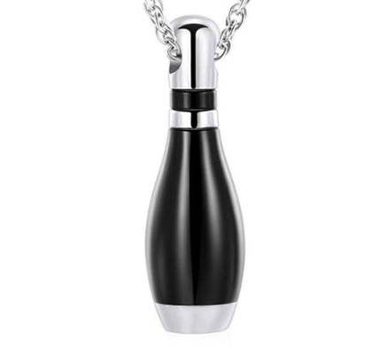 Advantage 8 Years Experience Stainless Steel Bowling Pin Cremation Urn Locket Pendant