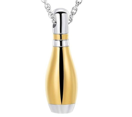Advantage 8 Years Experience Stainless Steel Bowling Pin Cremation Urn Locket Pendant