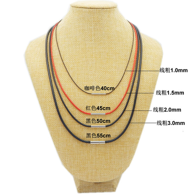 OEM Necklace Rope Crystal Pendant Rope Wax Rope Gold Jewelry Lanyard for Men and Women