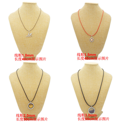 OEM Necklace Rope Crystal Pendant Rope Wax Rope Gold Jewelry Lanyard for Men and Women