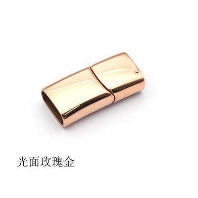Stainless Steel Magnet Buckle Flat Rectangular Design for Leather Cord Bracelet Safety