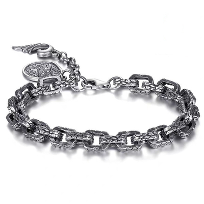 Jewelry Main Material S925 Sterling Silver Personality Retro Imperious Crack Bracelet