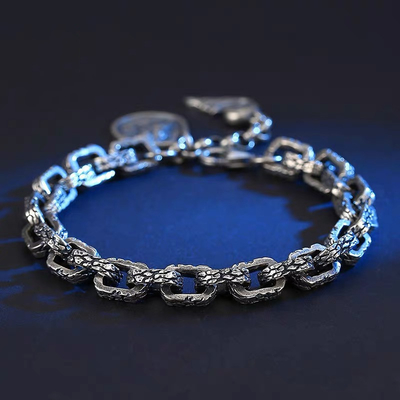 Jewelry Main Material S925 Sterling Silver Personality Retro Imperious Crack Bracelet