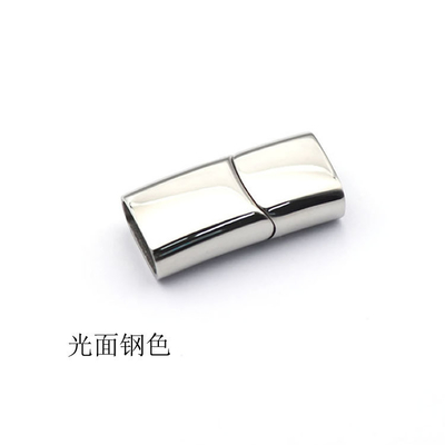 Stainless Steel Magnet Buckle Flat Rectangular Design for Leather Cord Bracelet Safety