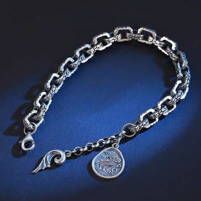 Jewelry Main Material S925 Sterling Silver Personality Retro Imperious Crack Bracelet
