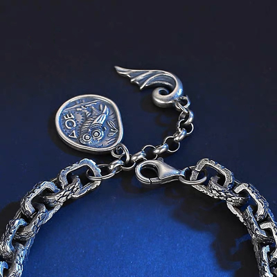 Jewelry Main Material S925 Sterling Silver Personality Retro Imperious Crack Bracelet