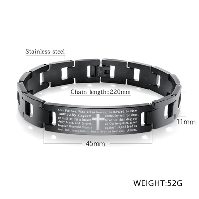 European Style Stainless Steel Bracelets for Men Bible Characters and OEM/ODM Options
