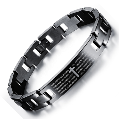 European Style Stainless Steel Bracelets for Men Bible Characters and OEM/ODM Options