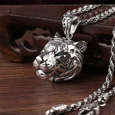 Simple Style 925 Silver Pendant Retro Thai Silver Men's Chain for a Fashion Statement