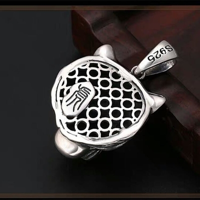 Simple Style 925 Silver Pendant Retro Thai Silver Men's Chain for a Fashion Statement