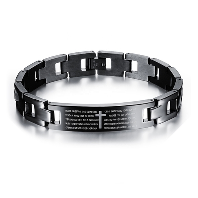 European Style Stainless Steel Bracelets for Men Bible Characters and OEM/ODM Options