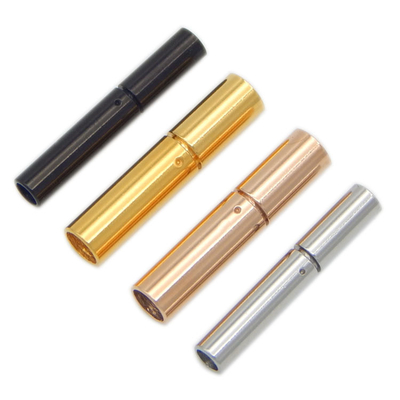 CNC Inlay Technology Black Rhodium Plating Stainless Steel Buckle for Bracelet Necklace