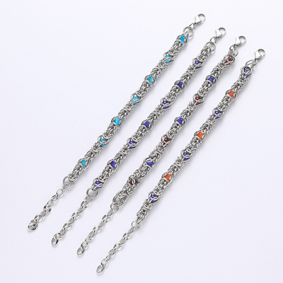 8 Year's Experience Advantage Opal Titanium Steel Heavy Manual Chain Men's Bracelet