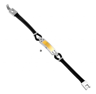Anniversary Mens Leather Memorial Ashes Keepsake Bracelet with 8 Year's Experience