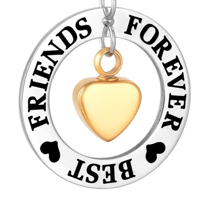 Stainless Steel Cremation Necklace for Pets Friends Ashes Holder Urn Keepsake Pendant