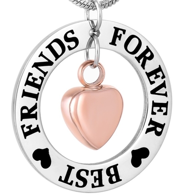 Stainless Steel Cremation Necklace for Pets Friends Ashes Holder Urn Keepsake Pendant
